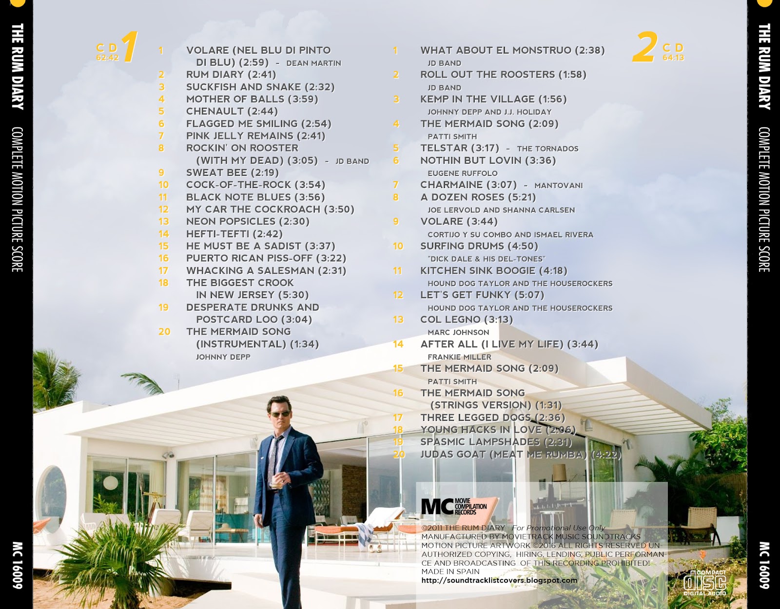 Soundtrack List Covers The Rum Diary Complete (Christopher Young)