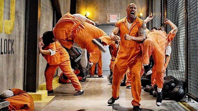 Film De Combat Dans Une Prison The Rock Sends His Regards From Prison With The FAST 8 Stunt Team