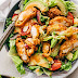 CRISPY CHICKEN SALAD WITH SRIRACHA HONEY BBQ DRESSING
