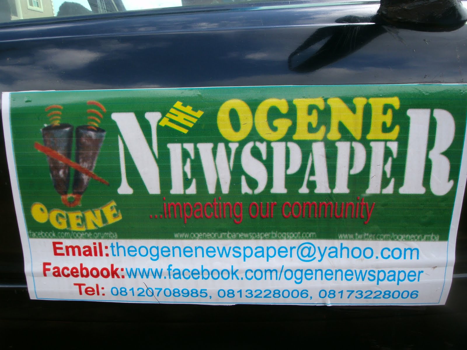 THE OGENE  NEWSPAPER