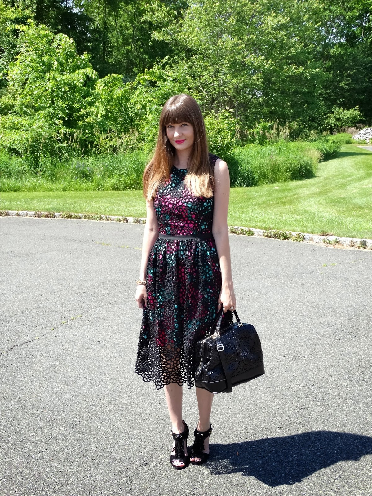 Anthropologie Dress, Coach Shoes, Sole Society Bag, as worn by House Of Jeffers | www.houseofjeffers.com