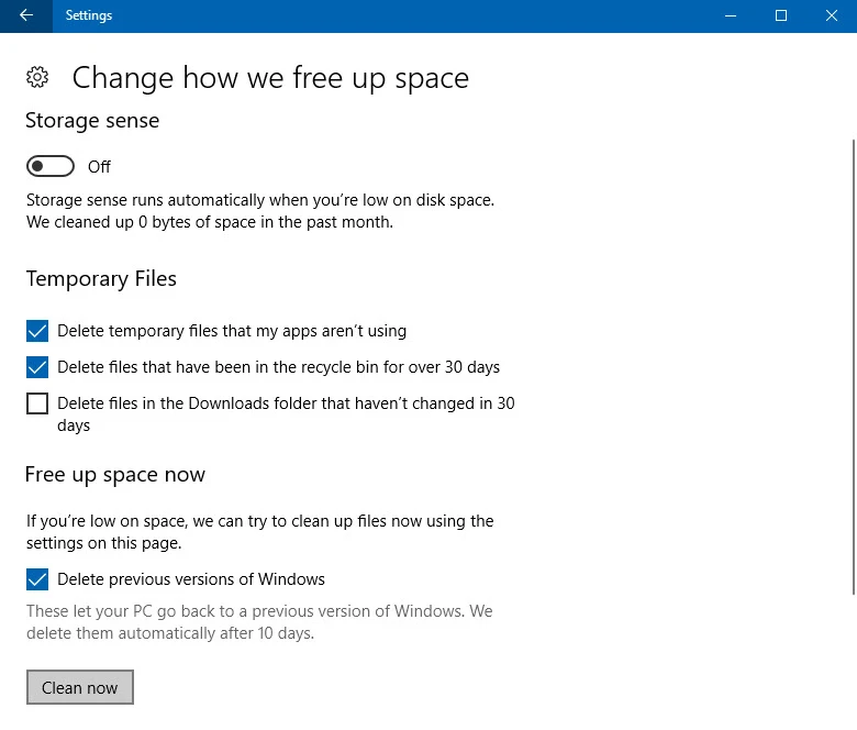 How to recover free disk space after upgrading to Windows 10 Fall Creators Update? (www.kunal-chowdhury.com)