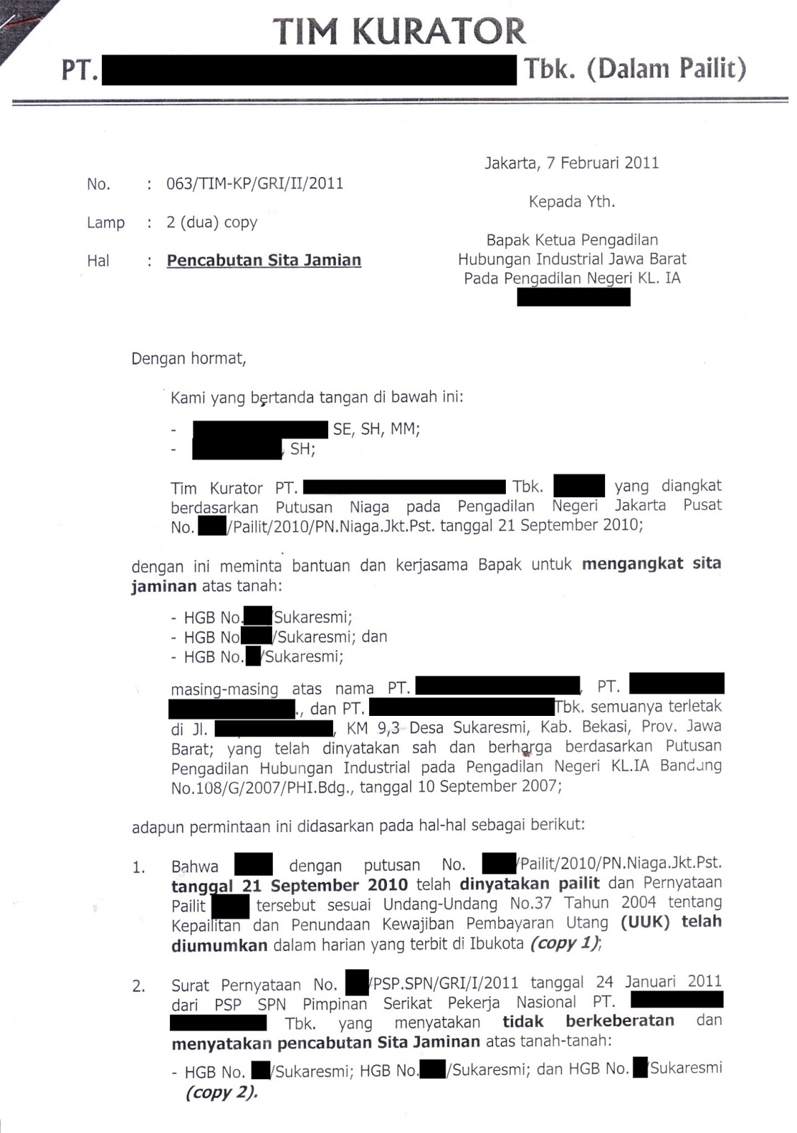 Contoh Iklan Putusan Pailit Untuk Rapat Kreditur Dan