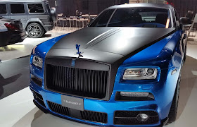 Mansory -Blue Rolls-Royce -front-view