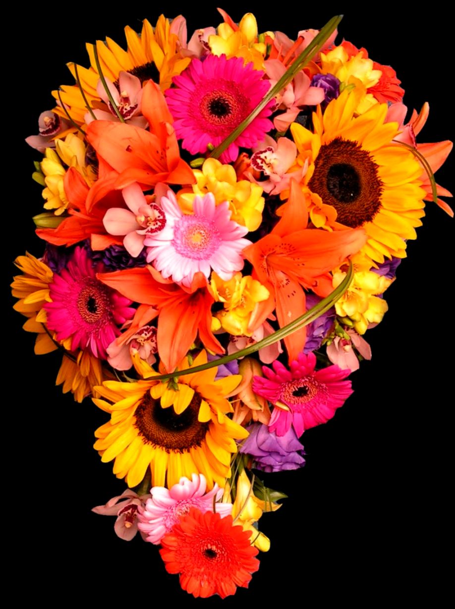Fusion Mixed Colored Bouquets   Dahlia Fl Design