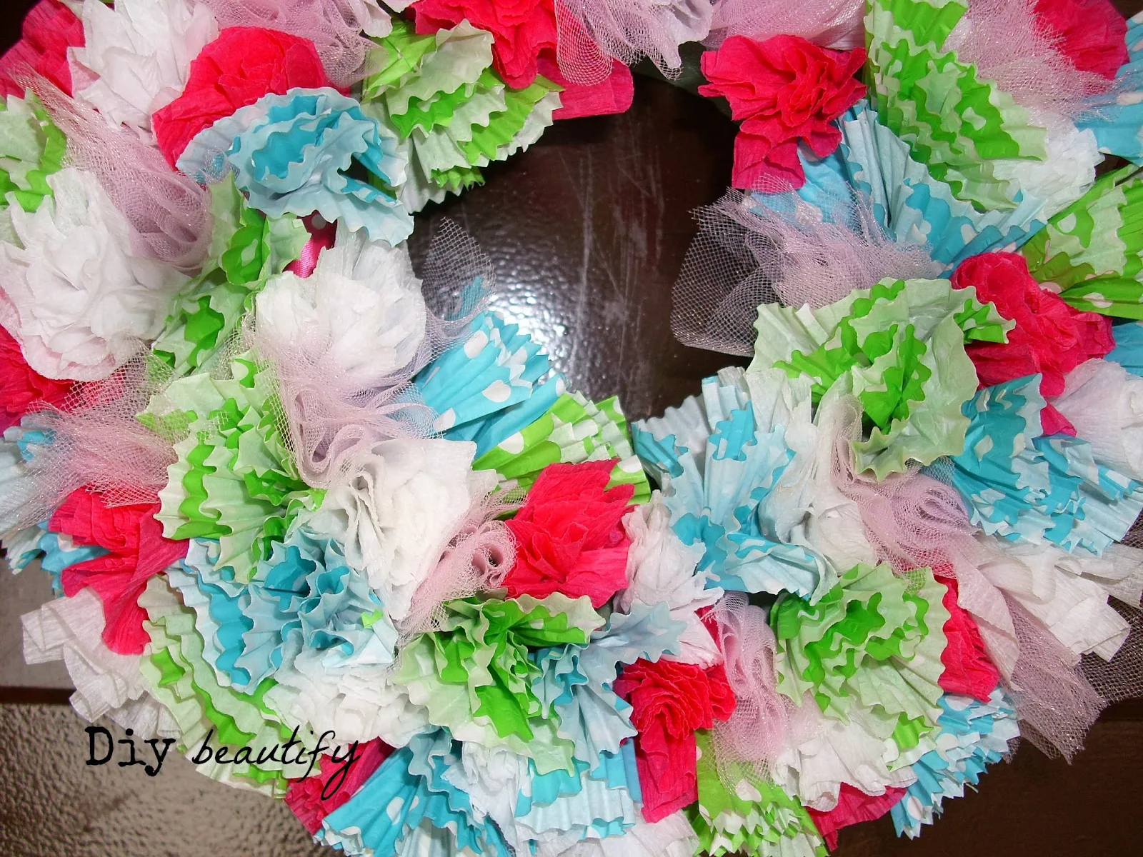 DIY Cupcake Liner Wreath