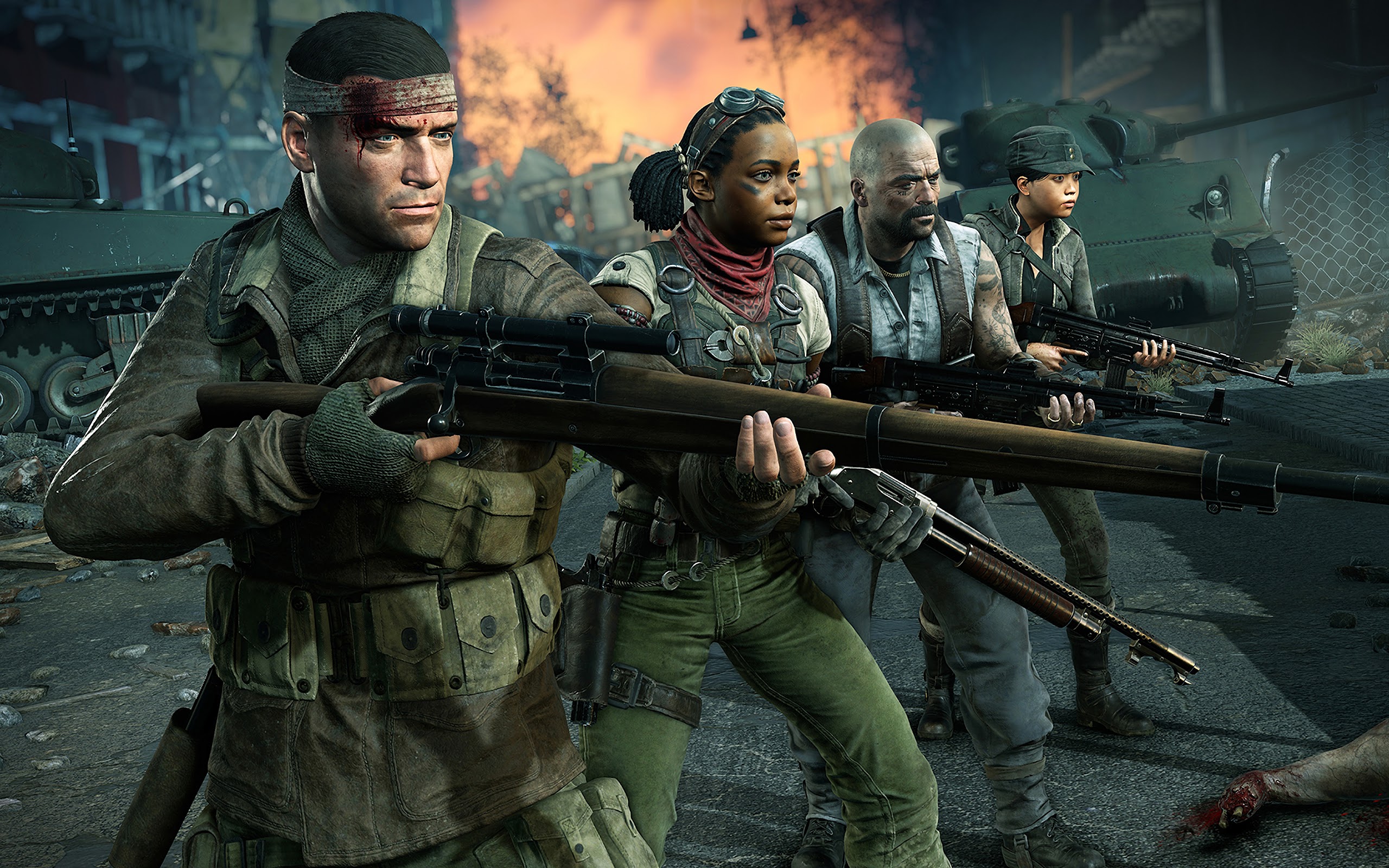 Zombie Army 4 Dead War, Characters, 4K, 1 Wallpaper PC Desktop