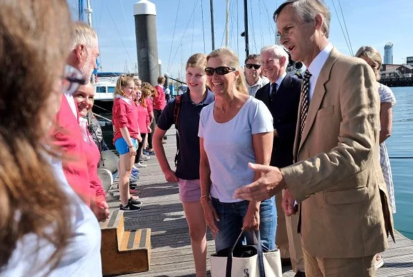 Sophie, Countess of Wessex and Lady Louise visited The Association of Sail Training Organisations at Haslar Marina in Gosport, Hampshire