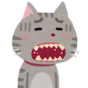 歯周病の猫のイラスト