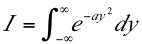 The integral of the Gaussian.