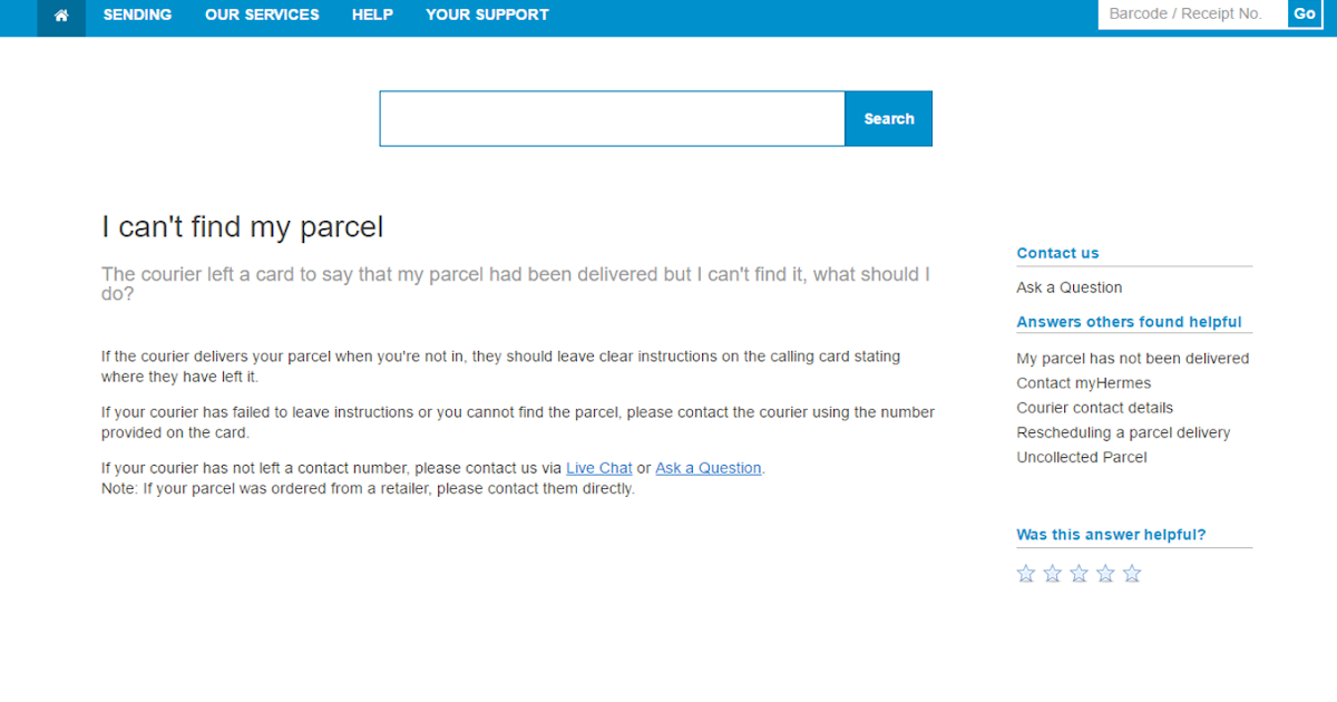 All About Reviews [Hermes] Hermes Local Delivery Man Does NOT Leave a