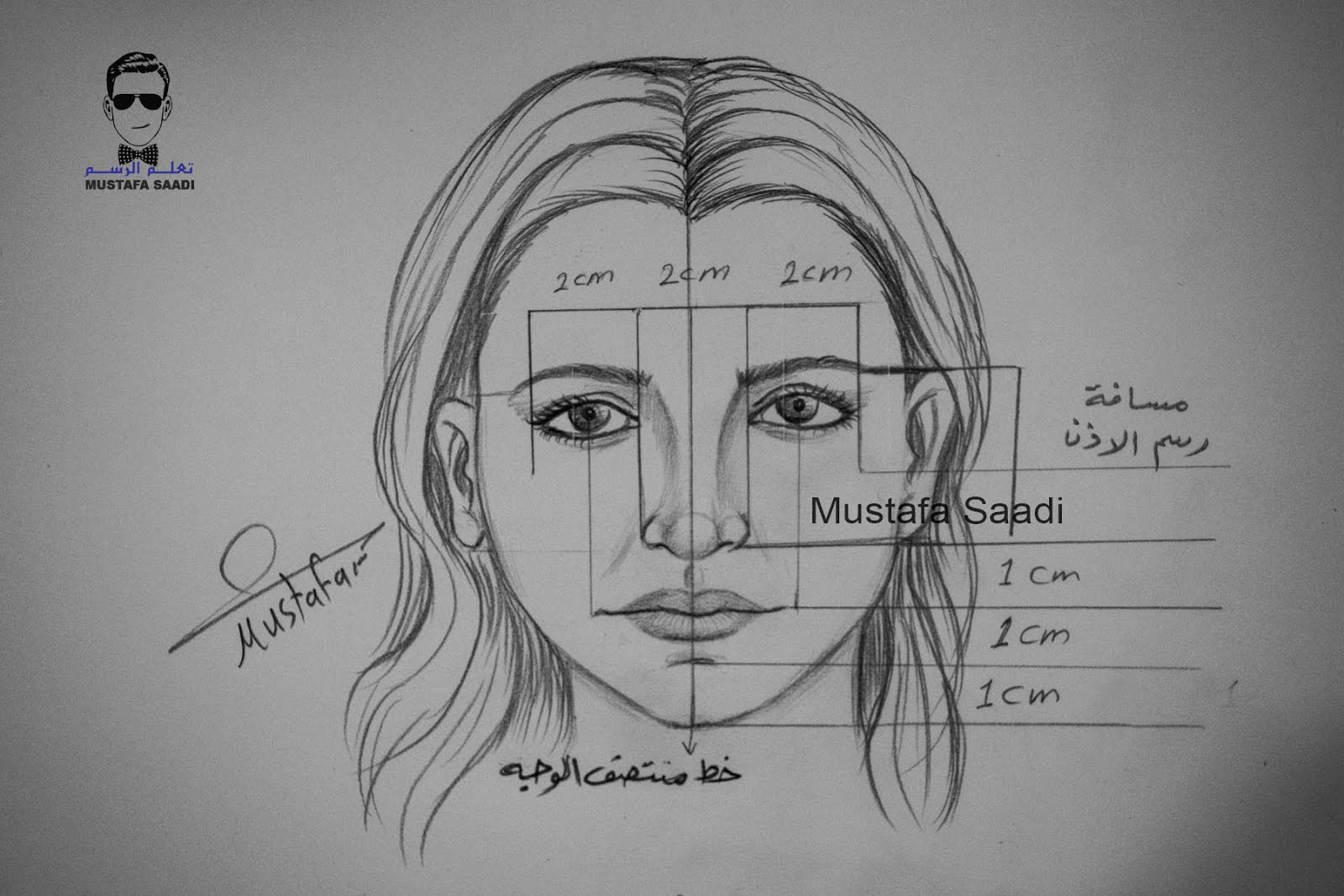 نسب الوجه تعلم رسم الوجه خطوة بخطوة للمبتدئين كورسات بالعربي