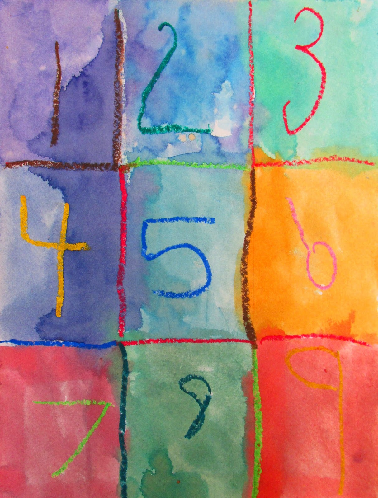 Miss M's Art Room Kindergarten Number Painting
