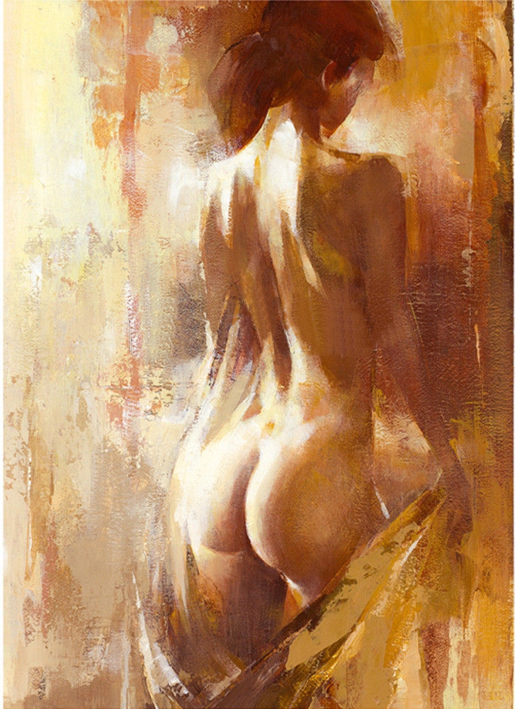 Nude oil painted