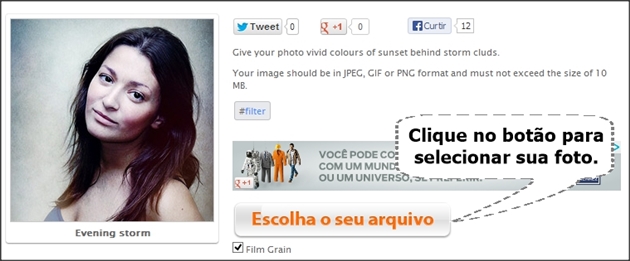 carregar imagem para o site