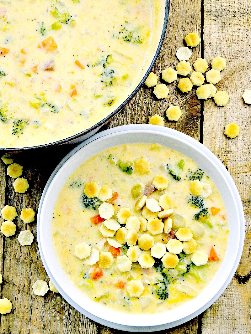 Cheesy Ham and Vegetable Chowder Bobbi's Kozy Kitchen