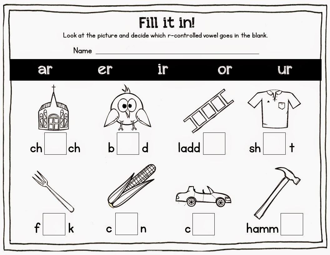 Blog Hoppin': Free R-Controlled Vowel Activities!