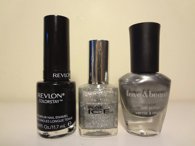 Stiletto by Revlon, Beware by Pure Ice and a Silver Grey by Love & Beauty