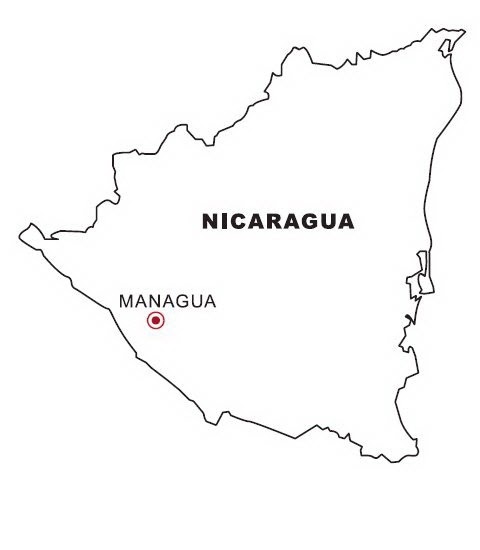 Coloring map of Nicaragua | COLOR AREA