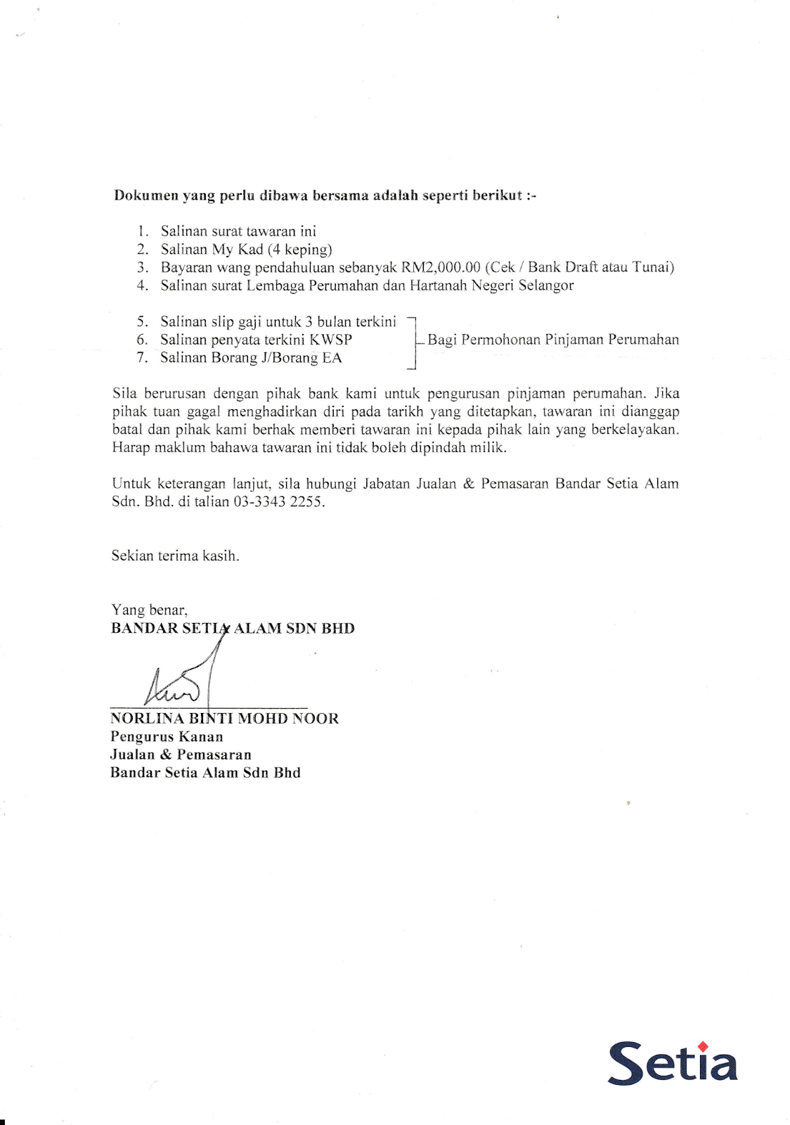 Surat Rayuan Rumah Selangorku - Kecemasan h