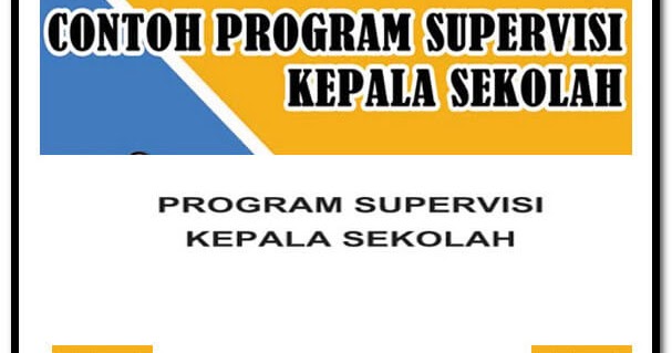Program Supervisi Kepala Sekolah Sd 2017