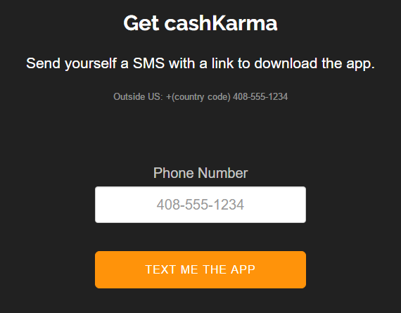 CashKarma Phone verify 