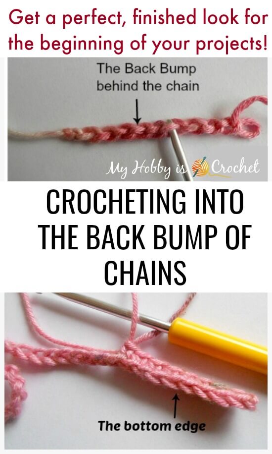 My Hobby Is Crochet How to Crochet into The Back Bumps of Chains Crochet Tutorial