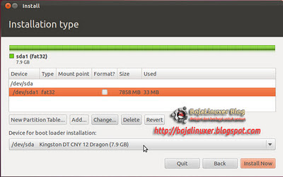 Install Ubuntu dalam Flash disk