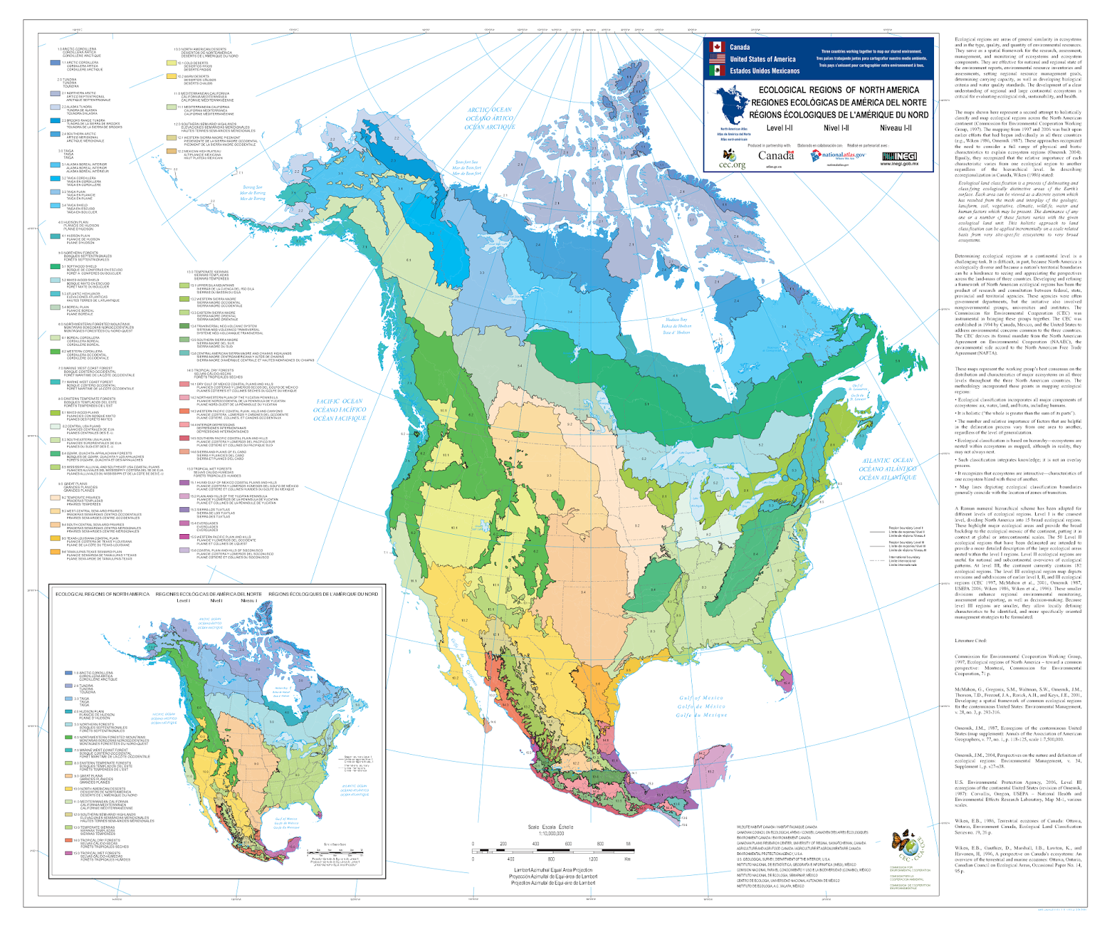 Ecological map of North America (Level 2)