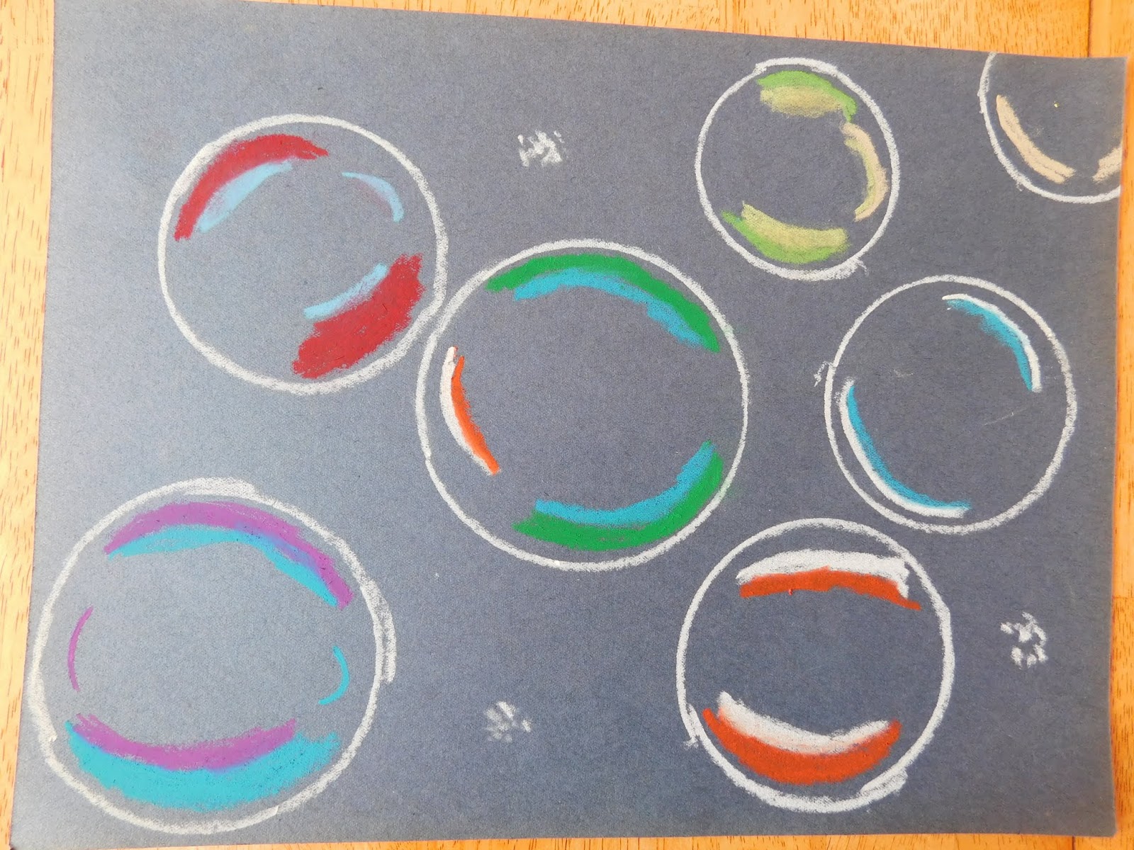 Art Project 29 Oil Pastel Bubbles