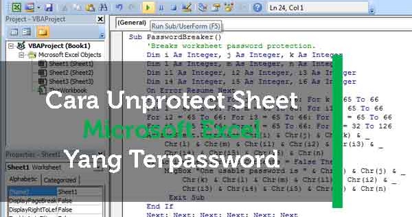 Baru Cara Unprotect Sheet Microsoft Excel Yang Terpassword Pos Madrasah