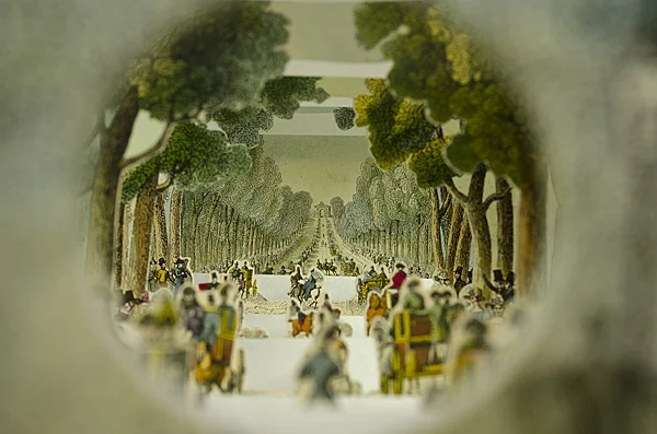 The tunnel book of the Gardens of Versailles.