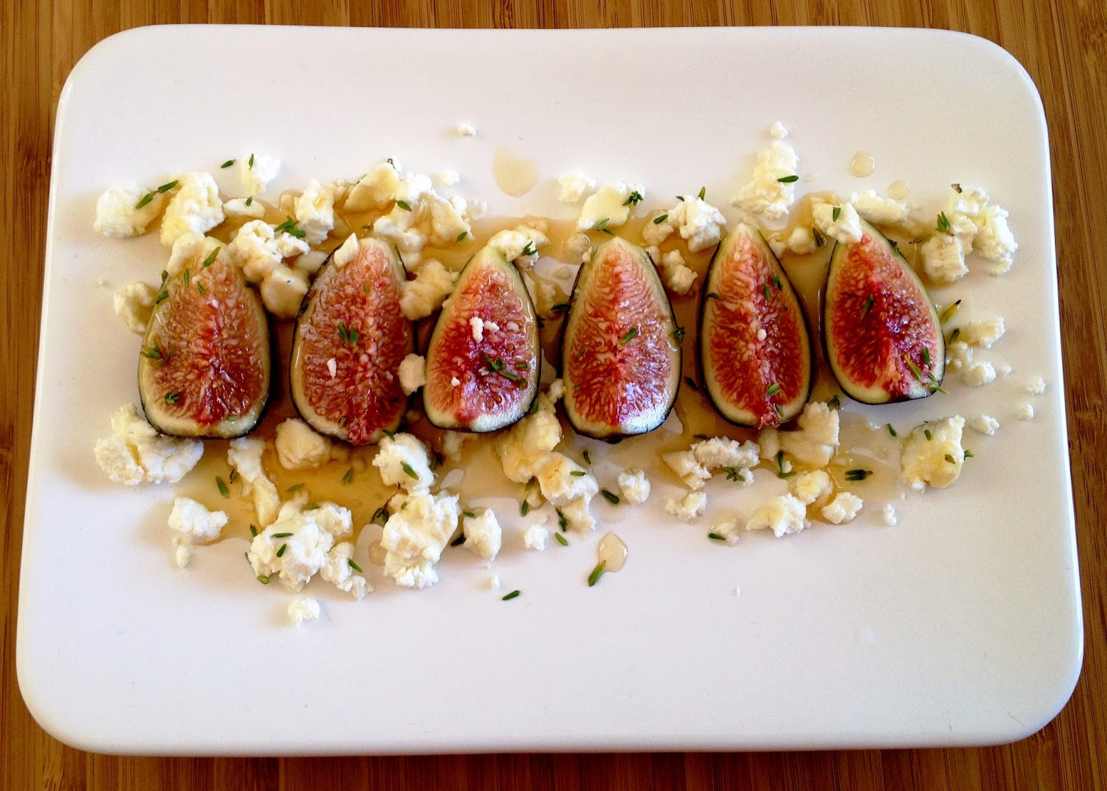 Figs with Goat Cheese, Honey, and Thyme