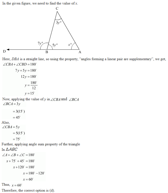 R D Sharma Solutions Class 9th Ch 9 Triangle And Its Angles Mcq S