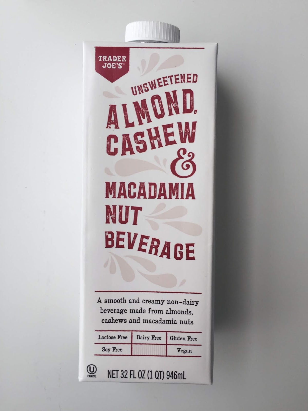 Trader Joe's Unsweetened Almond, Cashew & Macadamia Nut Beverage