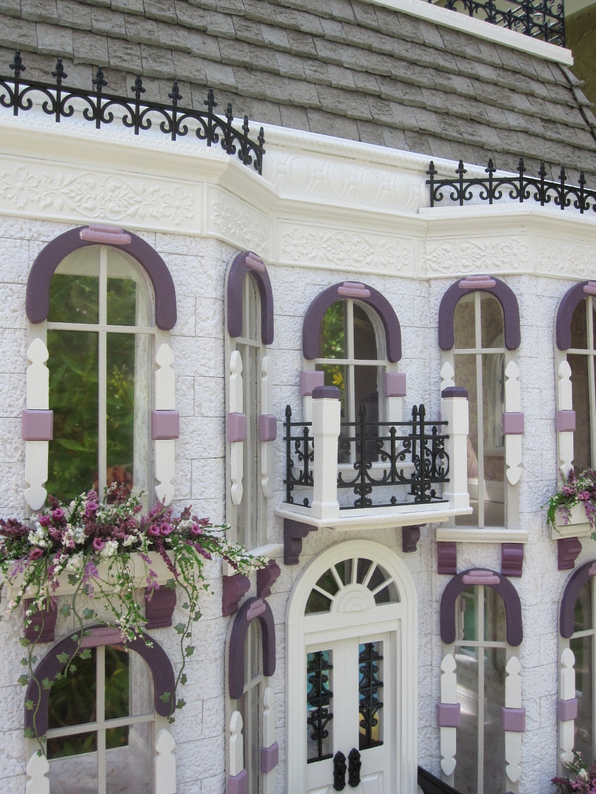 Dollhouses by Robin Carey "The Orchid House" Dollhouse with Shops