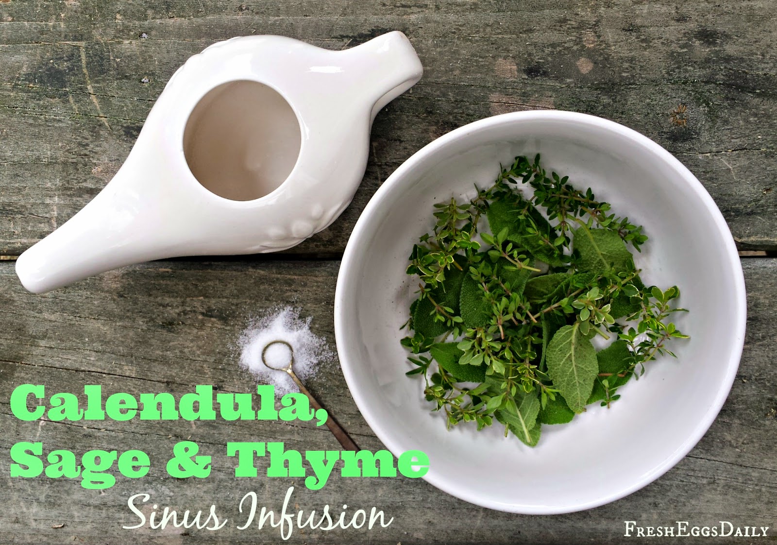 Herbal Sinus Infusion with Calendula Sage and Thyme Fresh Eggs Daily