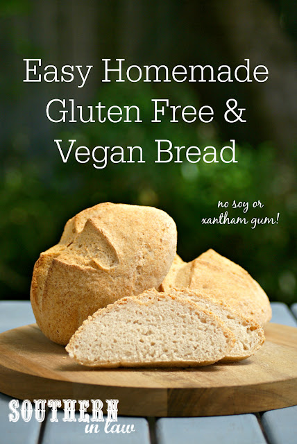 Easy Homemade Vegan and Gluten Free Bread Recipe - gluten free, egg free, dairy free, vegan, nut free, soy free, sugar free and a clean eating recipe