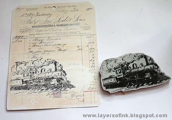 Layers of ink - Distressed Texture Tag Tutorial by Anna-Karin with Tim Holtz distress and idea-ology