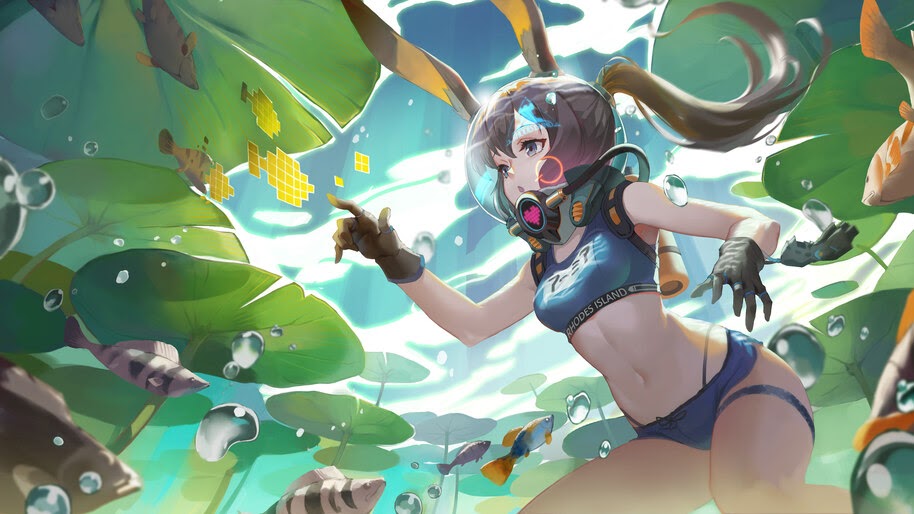 Anime, Girl, Underwater, Diving, Arknights, Amiya, 4K, #6.501 Wallpaper