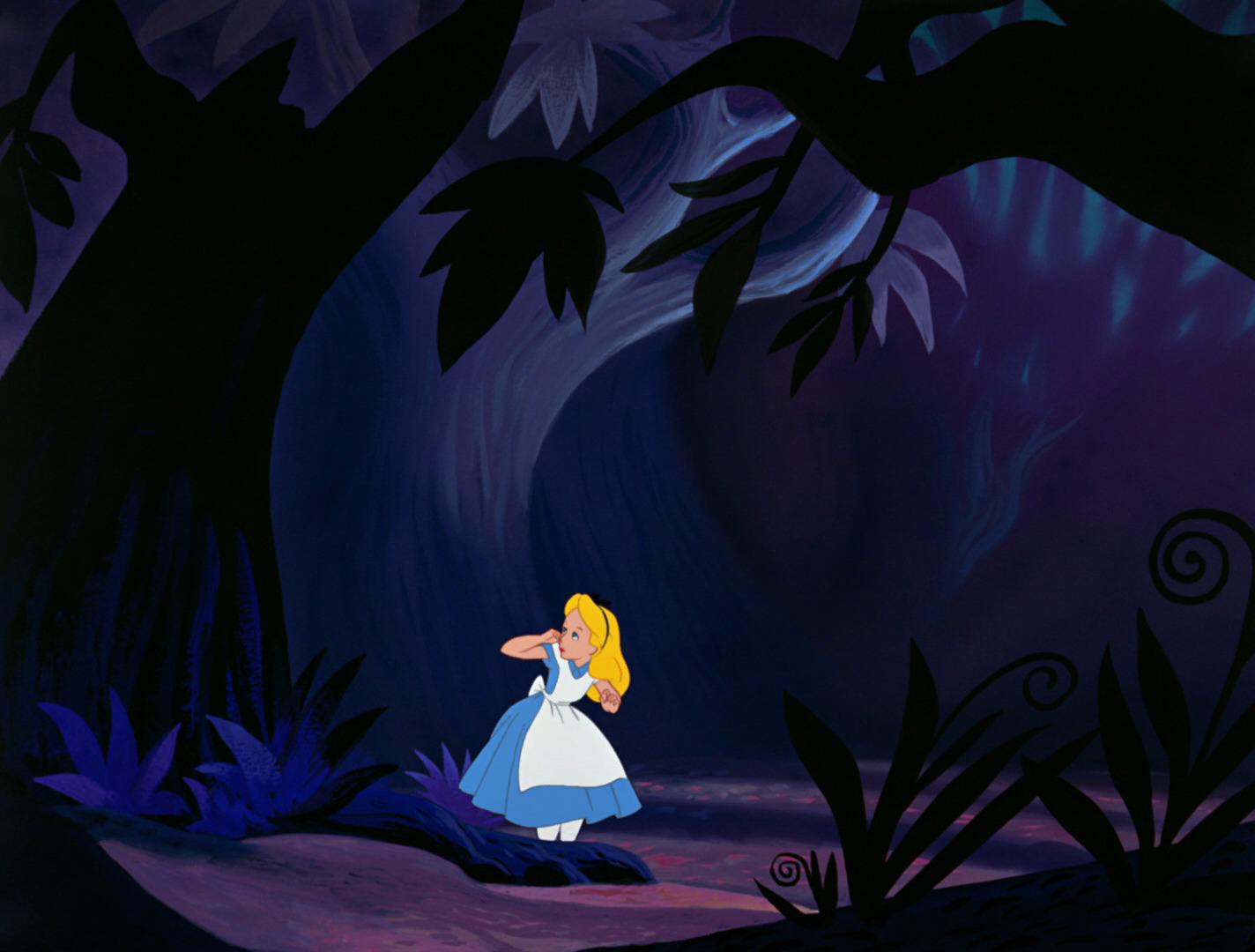 Vintage Disney Alice in Wonderland: Alice Ducking the Accordian Owl ...