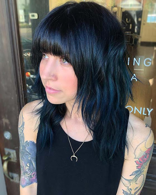 21 Stunning Blue Black Hairstyles Ideas To Rock In Asap Fashionuki