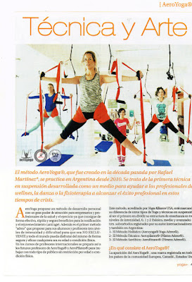 PILATES AEREO Y YOGA AEREO POR RAFAEL MARTINEZ EN PRENSA Y TELEVISION