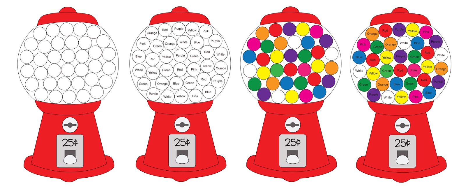 Gumball Machine Color Matching with Craft Pom Poms - Repeat Crafter Me