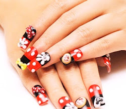 mickey mouse nail cartoon nails designs disney 3d