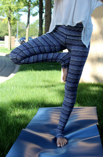 Space Dye Twist Sapphire Wunder Under Pants