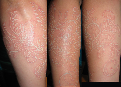 white ink tattoo can form the alternative for friends who do not like the 