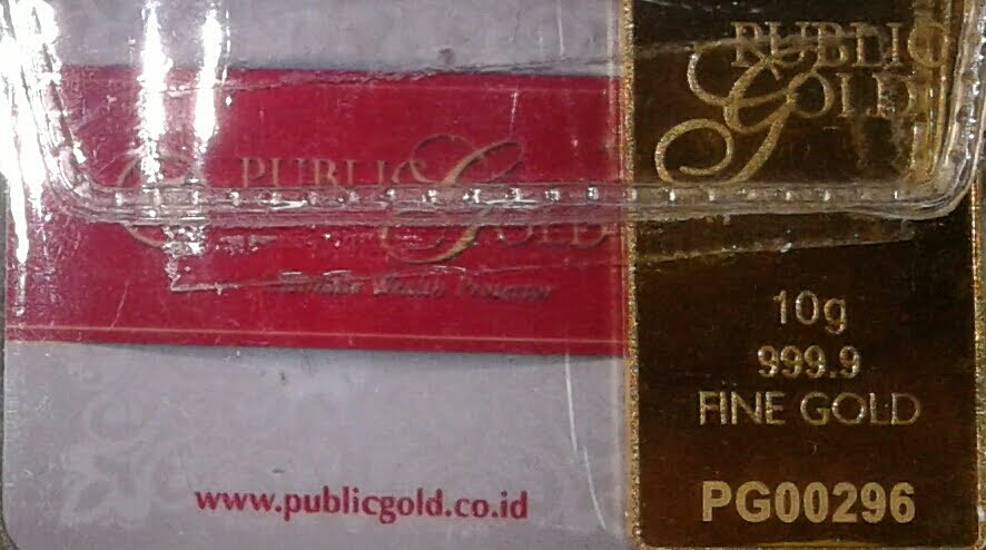 10gram Indonesia gold bar 24Carat fineness 999,9% purity