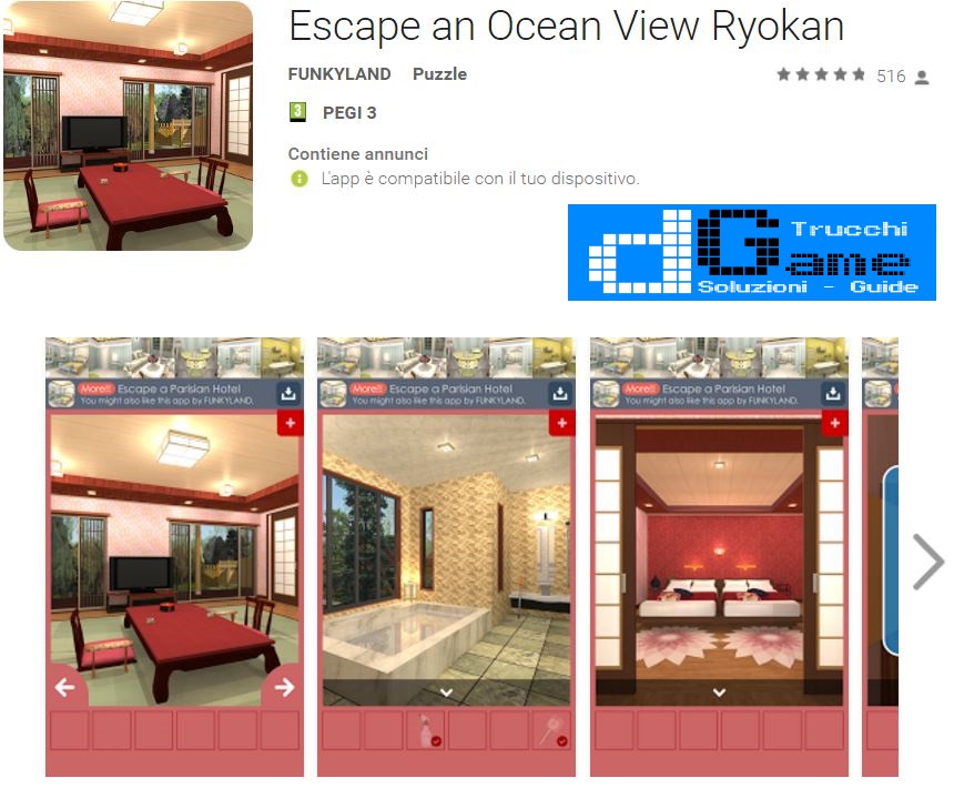 Soluzioni Escape an Ocean View Ryokan di tutti i livelli | Walkthrough guide