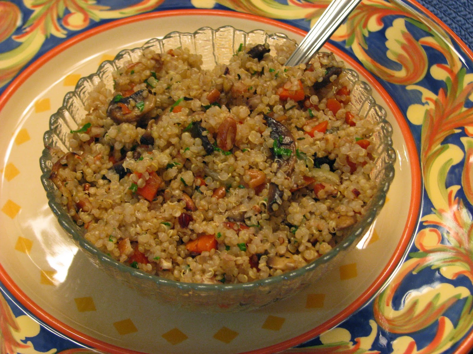 TheFultonGirls: Quinoa Pilaf with Shiitake Mushrooms, Carrots, and Pecans